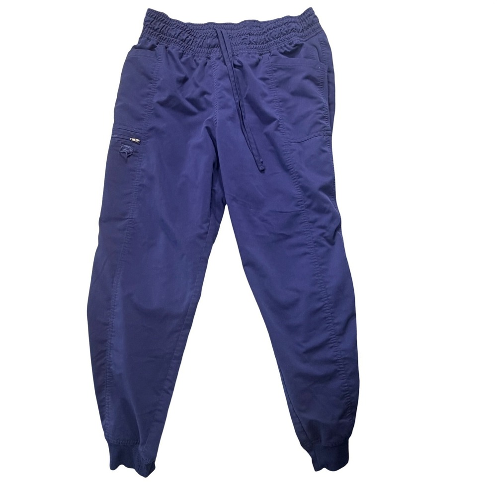 Dickies Dynamix Navy Blue Jogger Scrub Pants Womens Small‎ Cargo Stretch DK040